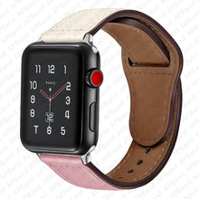 Load image into Gallery viewer, Leather strap For Apple watch band 44mm 40mm 42mm 38mm 44 mm Smartwatch Accessories wristband bracelet iWatch 3 4 5 SE 6 7