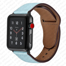 Load image into Gallery viewer, Leather strap For Apple watch band 44mm 40mm 42mm 38mm 44 mm Smartwatch Accessories wristband bracelet iWatch 3 4 5 SE 6 7