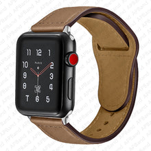 Load image into Gallery viewer, Leather strap For Apple watch band 44mm 40mm 42mm 38mm 44 mm Smartwatch Accessories wristband bracelet iWatch 3 4 5 SE 6 7