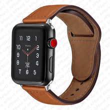 Load image into Gallery viewer, Leather strap For Apple watch band 44mm 40mm 42mm 38mm 44 mm Smartwatch Accessories wristband bracelet iWatch 3 4 5 SE 6 7