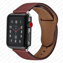 Load image into Gallery viewer, Leather strap For Apple watch band 44mm 40mm 42mm 38mm 44 mm Smartwatch Accessories wristband bracelet iWatch 3 4 5 SE 6 7
