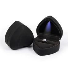Load image into Gallery viewer, Luxury Jewelry Couple Ring Box With LED Light For Engagement Wedding Ring Box Festival Birthday Jewerly Ring Display Gift Boxes