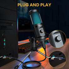 Load image into Gallery viewer, MAONO Gaming USB Microphone Desktop Condenser Podcast Microfono Recording Streaming Microphones With Breathing Light PM461TR RGB