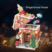 Load image into Gallery viewer, MOC Creative Christmas Fun Desk Mirror Bricks Santa Claus Gingerbread House Sets Building Block Decoration Toys Kids Boys Gifts