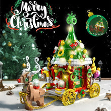 Load image into Gallery viewer, MOC Creative Christmas Fun Desk Mirror Bricks Santa Claus Gingerbread House Sets Building Block Decoration Toys Kids Boys Gifts