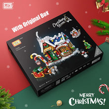 Load image into Gallery viewer, LOZ Mini Christmas Santa Claus House Model Building Block With Snowman Dolls Architecture Bricks DIY Christmas Toy Kid Gifts