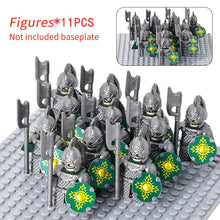 Load image into Gallery viewer, MOC Medieval Dwarf Warrior Elves Knights lotr Figures Building Blocks Accessories Armor Shield Weapon DIY Toys For Children gift