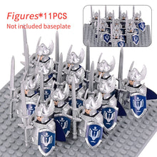 Load image into Gallery viewer, MOC Medieval Dwarf Warrior Elves Knights lotr Figures Building Blocks Accessories Armor Shield Weapon DIY Toys For Children gift