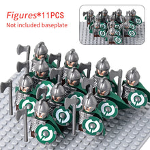 Load image into Gallery viewer, MOC Medieval Dwarf Warrior Elves Knights lotr Figures Building Blocks Accessories Armor Shield Weapon DIY Toys For Children gift