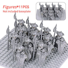 Load image into Gallery viewer, MOC Medieval Dwarf Warrior Elves Knights lotr Figures Building Blocks Accessories Armor Shield Weapon DIY Toys For Children gift