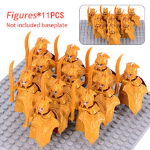 Load image into Gallery viewer, MOC Medieval Dwarf Warrior Elves Knights lotr Figures Building Blocks Accessories Armor Shield Weapon DIY Toys For Children gift