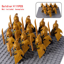 Load image into Gallery viewer, MOC Medieval Dwarf Warrior Elves Knights lotr Figures Building Blocks Accessories Armor Shield Weapon DIY Toys For Children gift