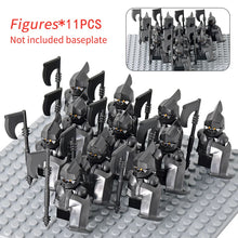 Load image into Gallery viewer, MOC Medieval Dwarf Warrior Elves Knights lotr Figures Building Blocks Accessories Armor Shield Weapon DIY Toys For Children gift