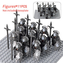 Load image into Gallery viewer, MOC Medieval Dwarf Warrior Elves Knights lotr Figures Building Blocks Accessories Armor Shield Weapon DIY Toys For Children gift