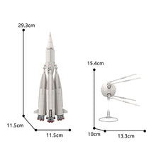 Load image into Gallery viewer, MOC Sputniked 1 of 1957 space rocket creative car bricks and S spacecraft bricks R-7 M1-1PS block toys children's gifts