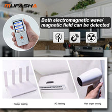 Load image into Gallery viewer, MUFASHA Electromagnetic Radiation Detector Electric Radiation Magnetic Field Measurement Handheld Lithium
