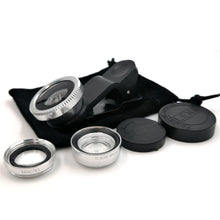 Load image into Gallery viewer, Macro Lens For Phone Lens 3 in 1 Cell Phone Magnifier Wide Angle Macro Fisheye Lens For Mobile Phones Lens For Macro Photography