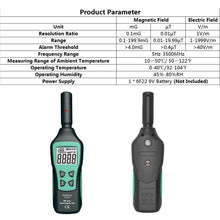 Load image into Gallery viewer, Mastfuyi EMF Meter Electromagnetic Radiation Detector High Precision Electromagnetic Wave Radiation Tester Radiation Monitor