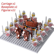 Load image into Gallery viewer, Medieval Knights mini Action Figures Building Blocks Roman Chariot Carriage Soldier War Horse Bricks Toys for Children Gift