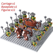 Load image into Gallery viewer, Medieval Knights mini Action Figures Building Blocks Roman Chariot Carriage Soldier War Horse Bricks Toys for Children Gift