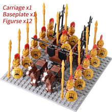 Load image into Gallery viewer, Medieval Knights mini Action Figures Building Blocks Roman Chariot Carriage Soldier War Horse Bricks Toys for Children Gift