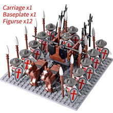 Load image into Gallery viewer, Medieval Knights mini Action Figures Building Blocks Roman Chariot Carriage Soldier War Horse Bricks Toys for Children Gift
