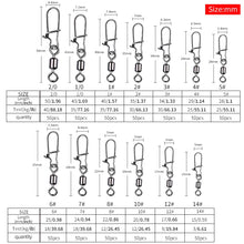 Load image into Gallery viewer, Fishhook 50PCS Pike Fishing Accessories Connector Pin Bearing Rolling Swivel Stainless Steel Snap Fishhook Lure Swivels Tackle