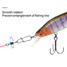 Load image into Gallery viewer, Fishhook 50PCS Pike Fishing Accessories Connector Pin Bearing Rolling Swivel Stainless Steel Snap Fishhook Lure Swivels Tackle