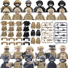Load image into Gallery viewer, Military Equipment Weapon Building Blocks City Assault SWAT Soldier Figures Guns Toys Special Forces Ghost Commando Army Bricks