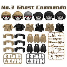Load image into Gallery viewer, Military Equipment Weapon Building Blocks City Assault SWAT Soldier Figures Guns Toys Special Forces Ghost Commando Army Bricks