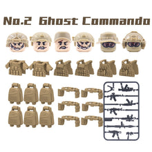 Load image into Gallery viewer, Military Equipment Weapon Building Blocks City Assault SWAT Soldier Figures Guns Toys Special Forces Ghost Commando Army Bricks