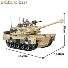 Load image into Gallery viewer, Military M2 Bradley M4 Sherman M1A2 Abrams US Tank Building Blocks Bricks Model WW2 Army Soldier Weapon Children Toys for Boys