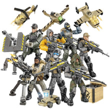 Load image into Gallery viewer, Military Special Force Soldiers Modern Action Figures with Weapon Equipment Army WW2 MOC Building Blocks Toys for Children Boys