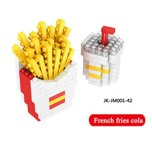 Load image into Gallery viewer, Mini Blocks Moc Fast Food Burger Ice Cream French Fries Diamond Blocks DIY Puzzle Assembly Ornament Children's Toys Holiday Gift