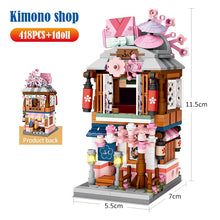 Load image into Gallery viewer, Mini City Street View Noodle Shop House Building Blocks 4 in 1 Japanese Architecture Friends Figures Bricks Toys For Children