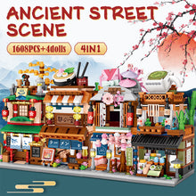 Load image into Gallery viewer, Mini City Street View Noodle Shop House Building Blocks 4 in 1 Japanese Architecture Friends Figures Bricks Toys For Children
