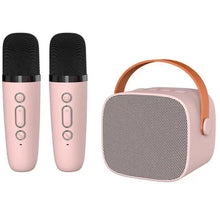 Load image into Gallery viewer, Mini Karaoke Machine for Kids,Portable Bluetooth Speaker with 2 Wireless Microphones for Kids and Adults Birthday Party Home