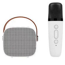 Load image into Gallery viewer, Mini Karaoke Machine for Kids,Portable Bluetooth Speaker with 2 Wireless Microphones for Kids and Adults Birthday Party Home