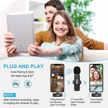 Load image into Gallery viewer, Mini Portable Wireless Tie Microphone Lavalier Mic For Iphone Android MobilePhone Interview Recording Live Vlog Broadcast Gaming