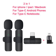 Load image into Gallery viewer, Mini Portable Wireless Tie Microphone Lavalier Mic For Iphone Android MobilePhone Interview Recording Live Vlog Broadcast Gaming