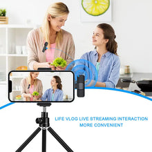 Load image into Gallery viewer, Mini Portable Wireless Tie Microphone Lavalier Mic For Iphone Android MobilePhone Interview Recording Live Vlog Broadcast Gaming