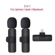 Load image into Gallery viewer, Mini Portable Wireless Tie Microphone Lavalier Mic For Iphone Android MobilePhone Interview Recording Live Vlog Broadcast Gaming