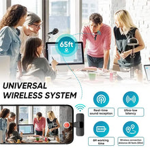 Load image into Gallery viewer, Mini Portable Wireless Tie Microphone Lavalier Mic For Iphone Android MobilePhone Interview Recording Live Vlog Broadcast Gaming