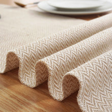 Load image into Gallery viewer, Modern Table Runner Simple Nordic Style Beige Table Flag Handmade Tassel Cotton Linen Tablecloth Bed Runners Table Decoration