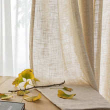 Load image into Gallery viewer, Modern Japan Style Window Curtain for Living Room Bedroom Cotton Linen Curtains Custom Gauze Semi-shading Ramie Drapes