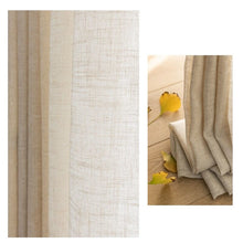 Load image into Gallery viewer, Modern Japan Style Window Curtain for Living Room Bedroom Cotton Linen Curtains Custom Gauze Semi-shading Ramie Drapes