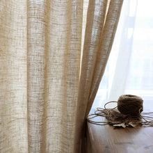Load image into Gallery viewer, Modern Linen Curtain for Living Room Bedroom pure color cotton linen curtains tulle fabrics custom gauze semi-shading ramie yarn