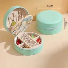 Load image into Gallery viewer, Multilayer jewelry box small stud earrings box ring receive box necklaces earrings jewelry box portable cassette jewelry mirrors