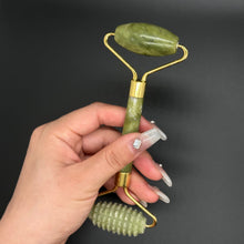 Load image into Gallery viewer, Multiple Sizes Scraping Natural Green Stone GUASHA Board & Face Jade Roller For Facial Firming Lift SPA Skincare Massage Gua Sha