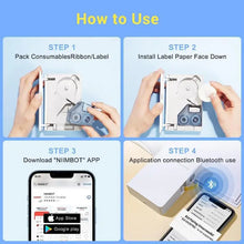 Load image into Gallery viewer, NIIMBOT b18 Thermal transfer label printer Wireless Bluetooth connection, B18 decal paper , printing a variety of color ribbon